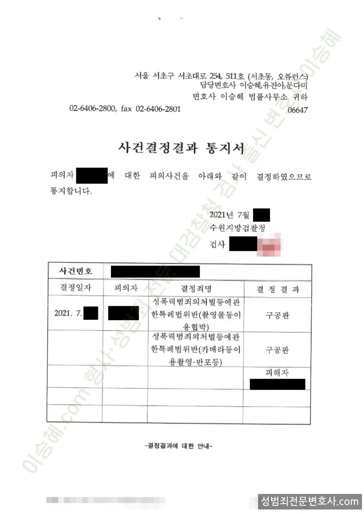 피해자대리(성공) 처분문서