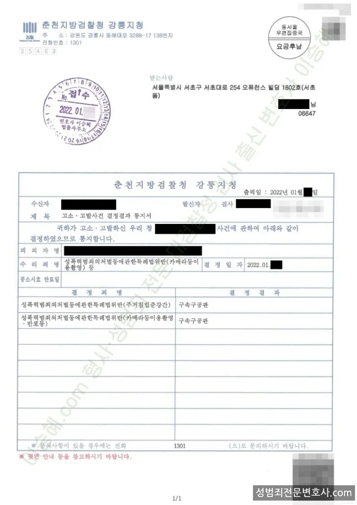 피해자대리(성공) 처분문서