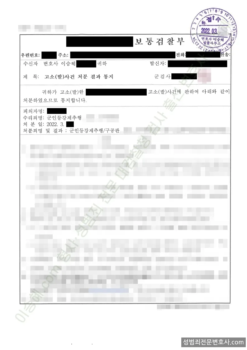 피해자대리(성공) 처분문서