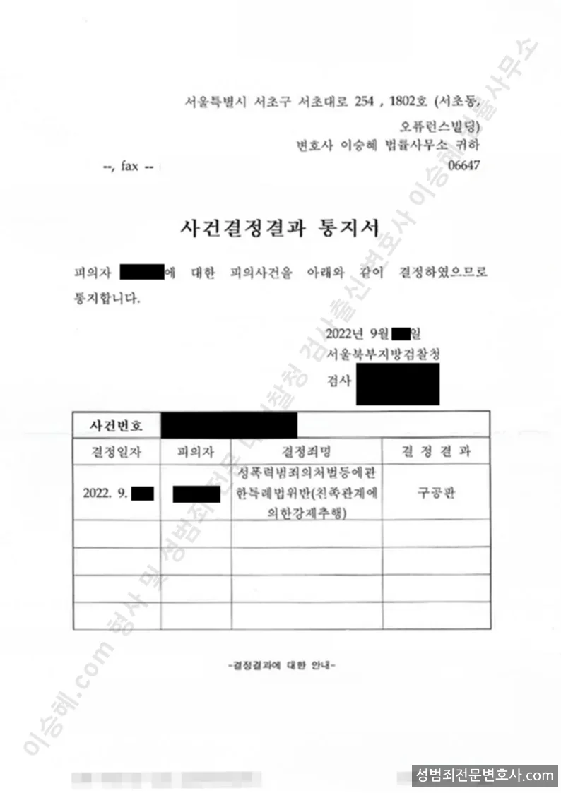 피해자대리(성공) 처분문서