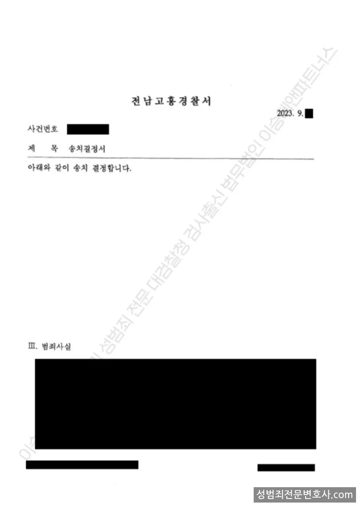 피해자대리(성공) 처분문서
