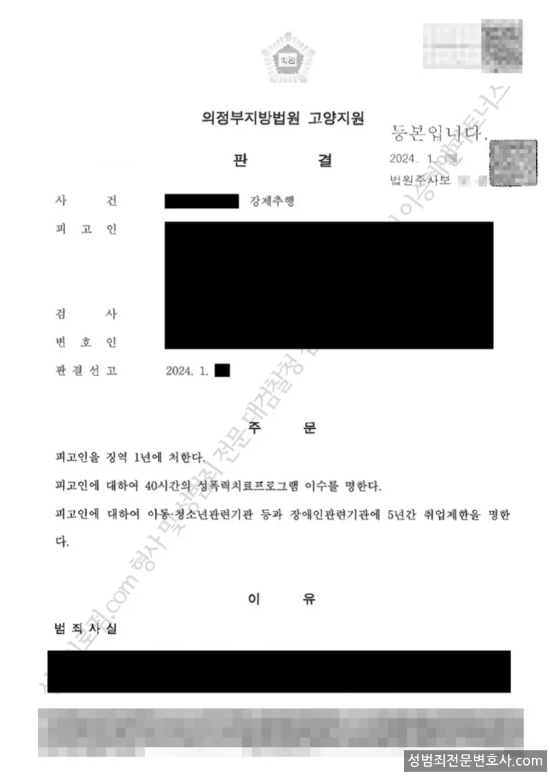 피해자대리(성공) 처분문서