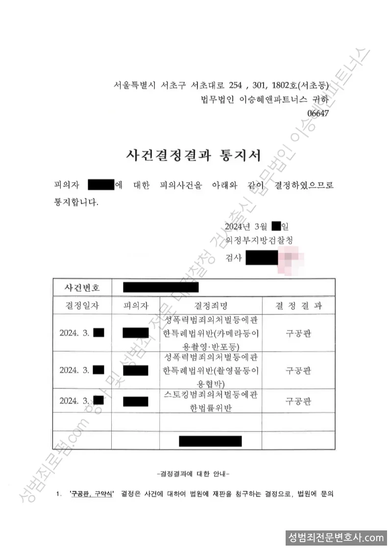 피해자대리(성공) 처분문서