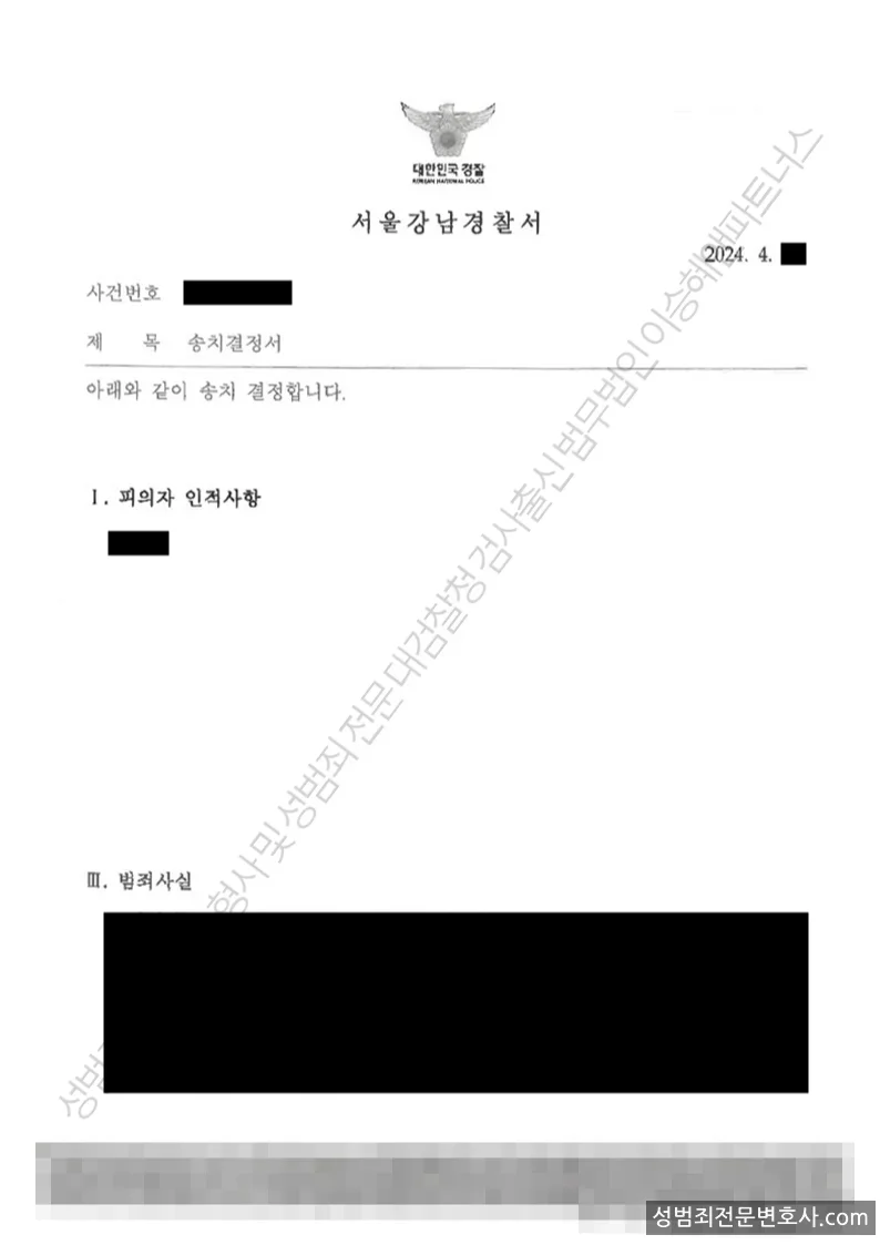 피해자대리(성공) 처분문서