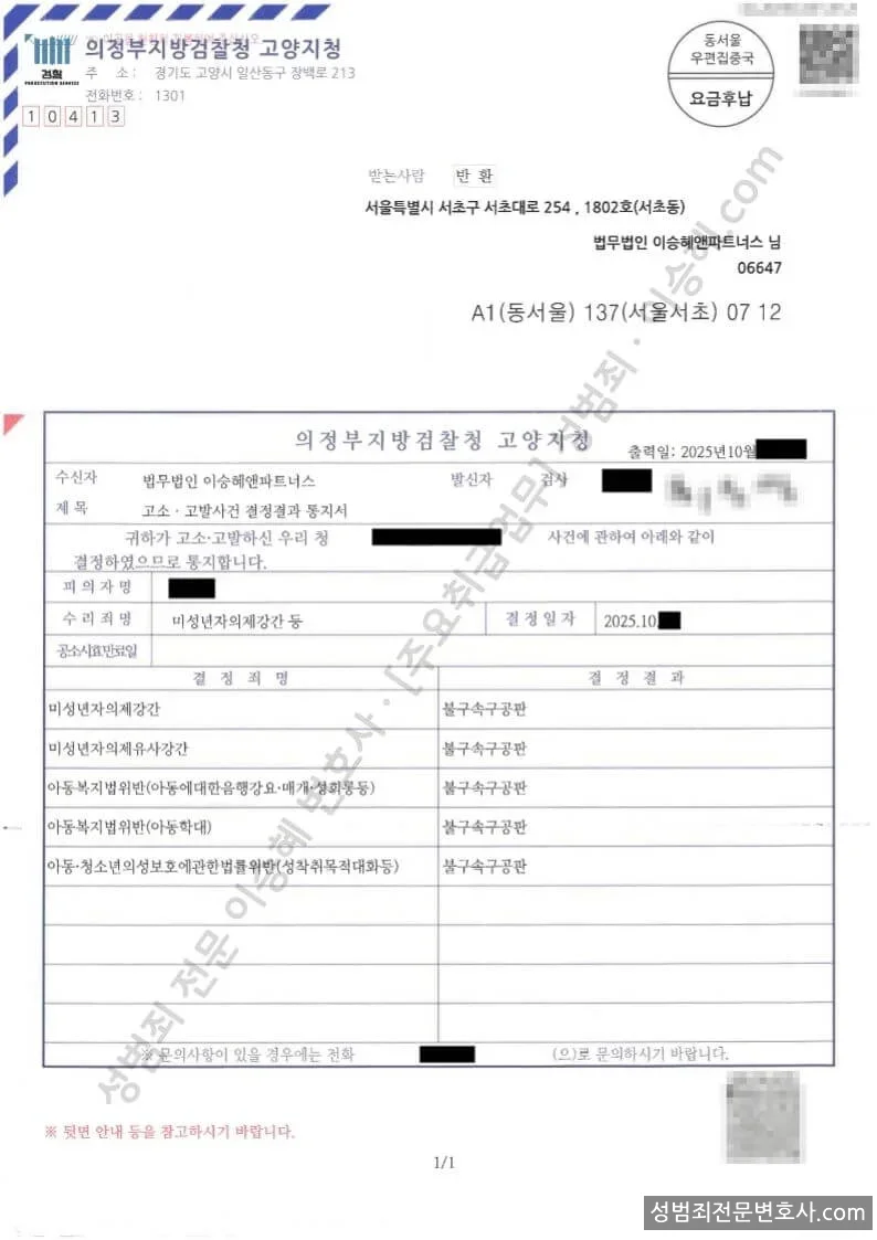 피해자대리(성공) 처분문서