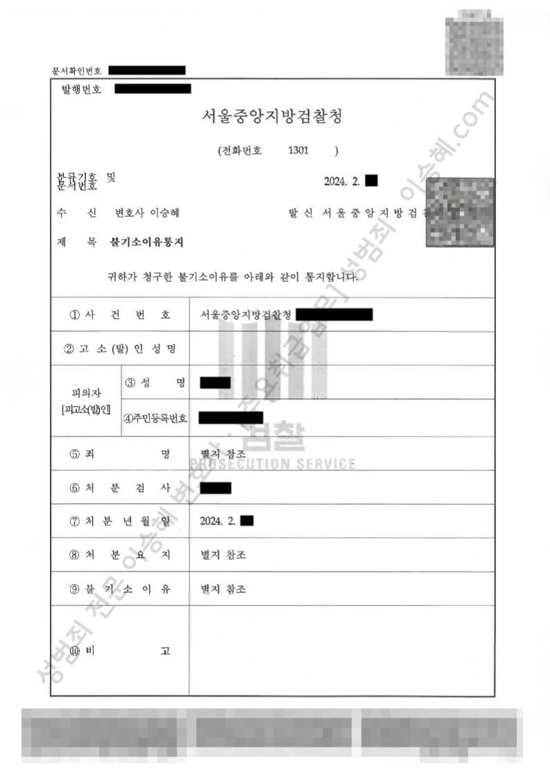 감금 강제추행 스토킹범죄의처벌등에관한법률위반 간음유인 종결사례 이미지