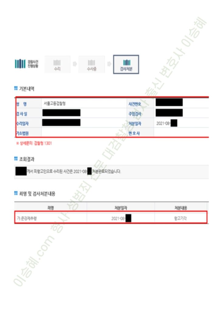 준강제추행 종결사례 이미지