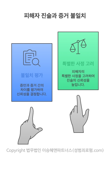 성범죄피해자변호사, 피해자 진술과 증거 불일치 대응 전략