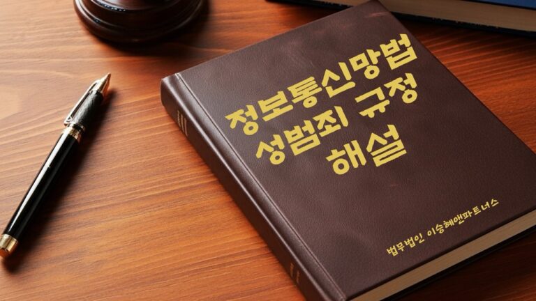 "정보통신망법 성범죄 규정 해설" 법무법인 이승혜앤파트너스 발간 책 사진
