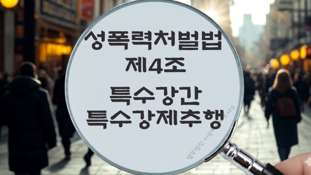 특수강간, 성폭력처벌법 제4조 법조문에 대한 법무법인 이승혜앤파트너스의 해설 표지입니다.