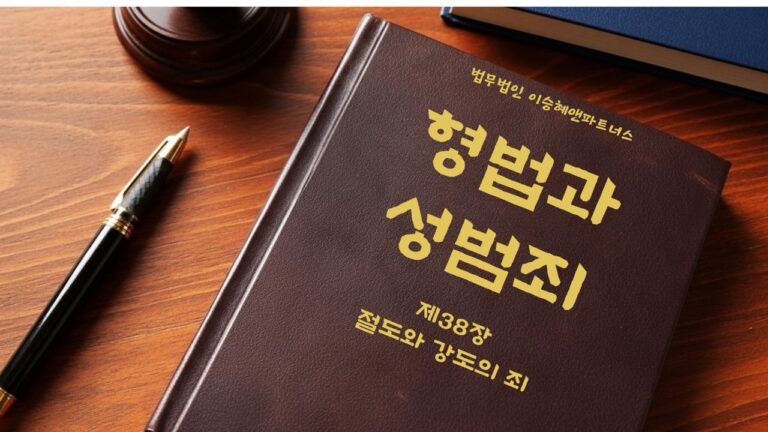 "형법과 성범죄: 제38장 절도와 강도의 죄" 법무법인 이승혜앤파트너스 발간 책 사진