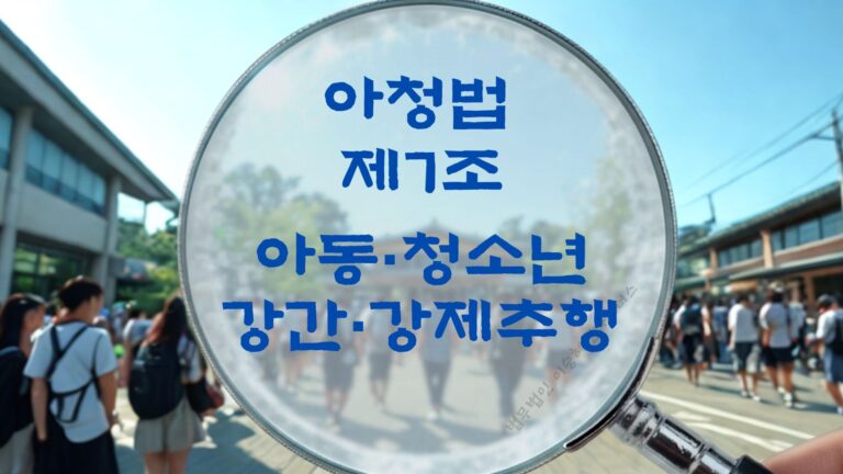 아청법변호사, 아청법 제7조 법조문에 대한 법무법인 이승혜앤파트너스의 해설 표지입니다.