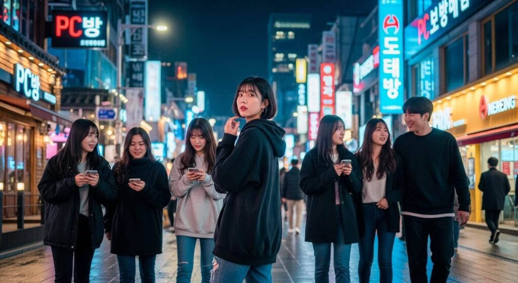 촉법소년, 범죄소년, 우범소년에 해당하는 청소년들이 거리를 배회하고 있습니다.