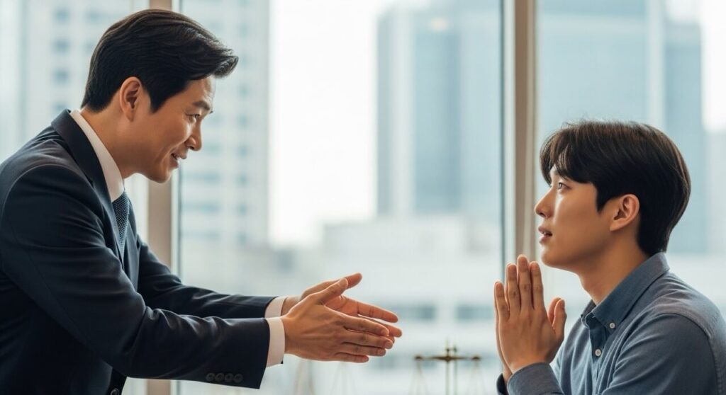 불기소처분 받고 기뻐하는 성범죄 피의자.