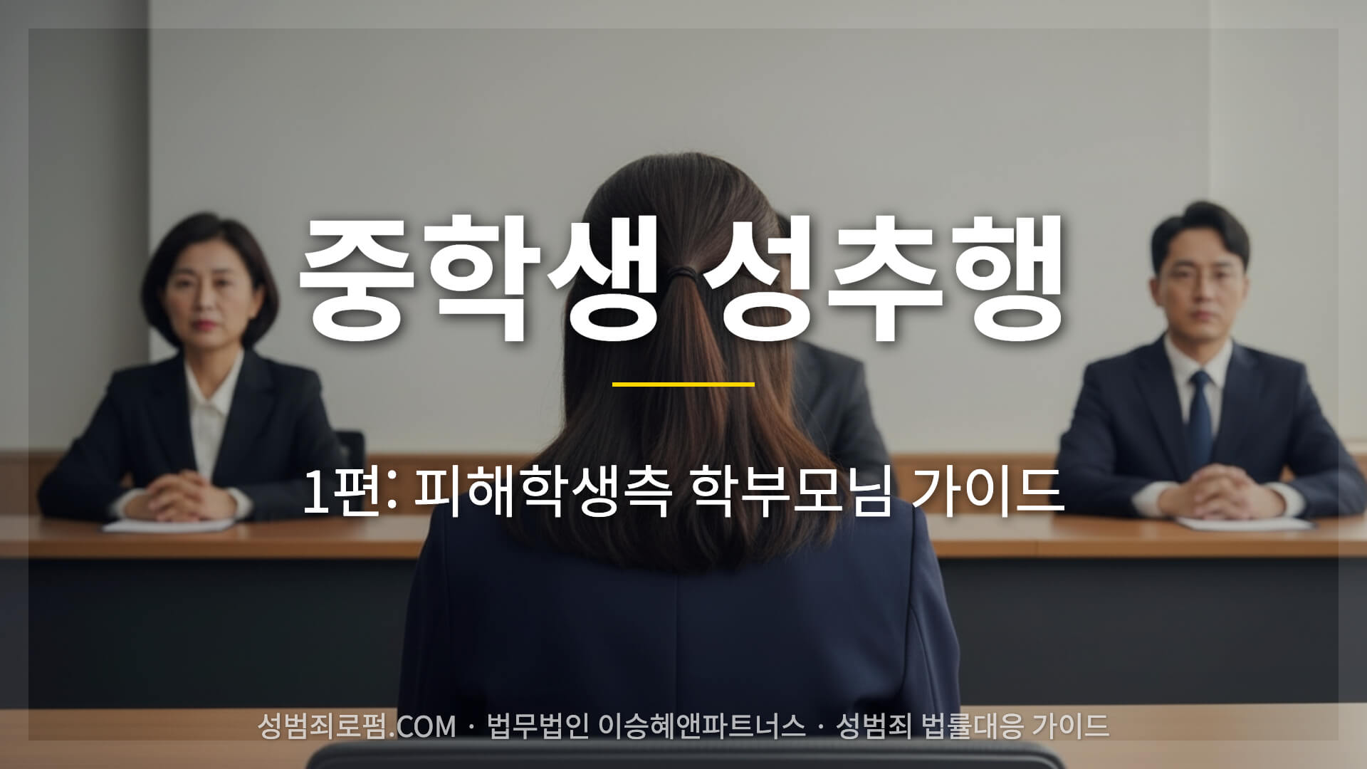 중학생 성추행 피해자 측 대응가이드