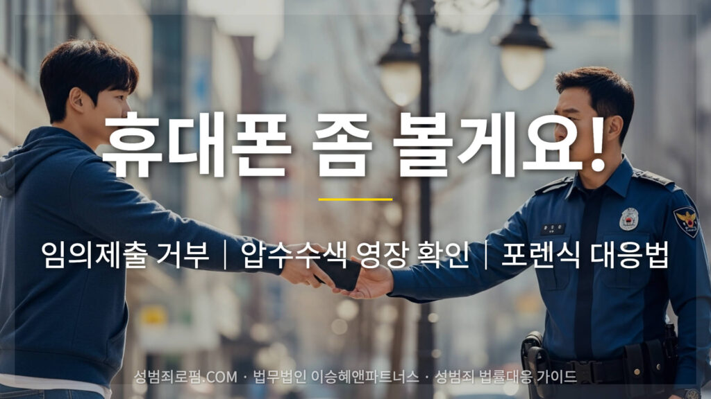 [긴급대응] 성범죄 수사에서 경찰의 휴대폰 제출 요구, 어떻게 대처해야 할까?