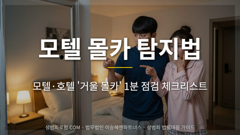 모텔 몰카 탐지법