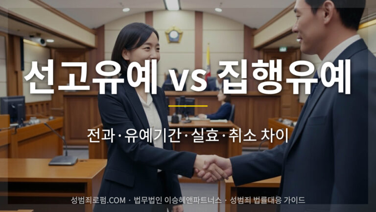 선고유예 핀딘을 받고 나오면서 의뢰인과 악수하는 이승혜변호사