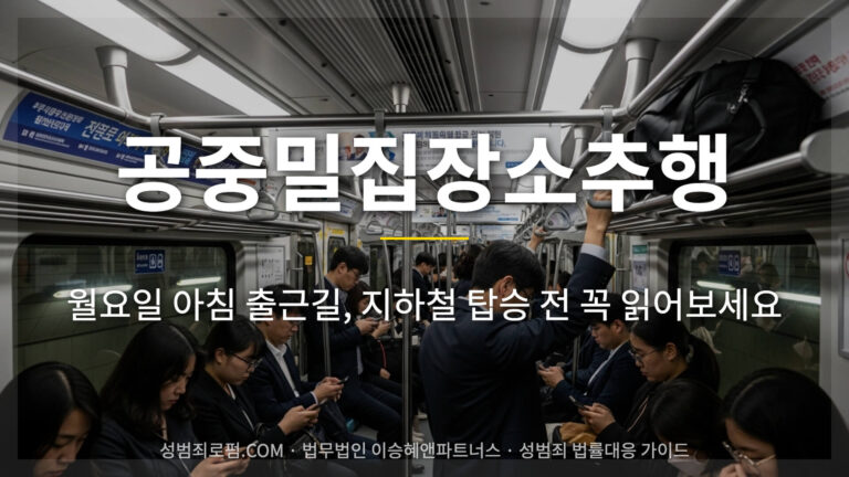 지하철 공중밀집장소추행 오해 예방 방법
