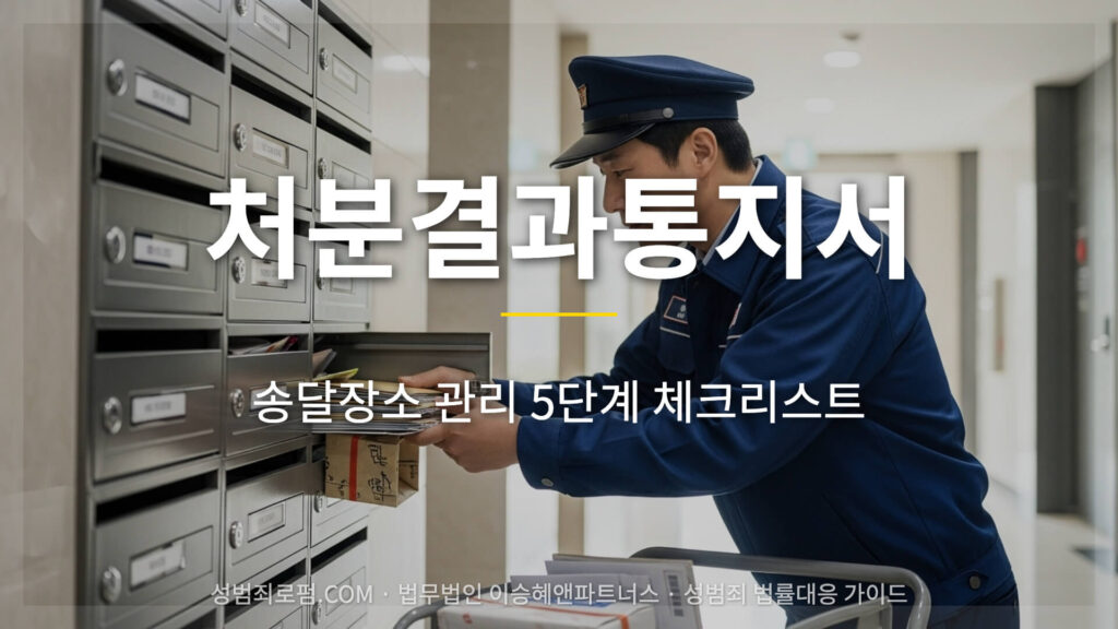 처분결과통지서 송달장소 변경 방법