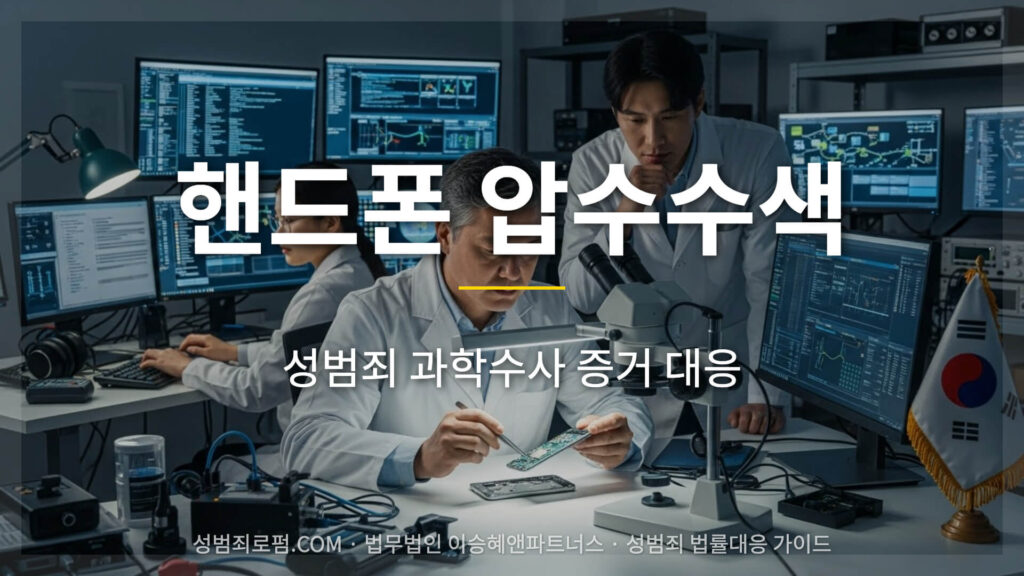 핸드폰 압수수색, 성범죄 과학수사 증거 대응