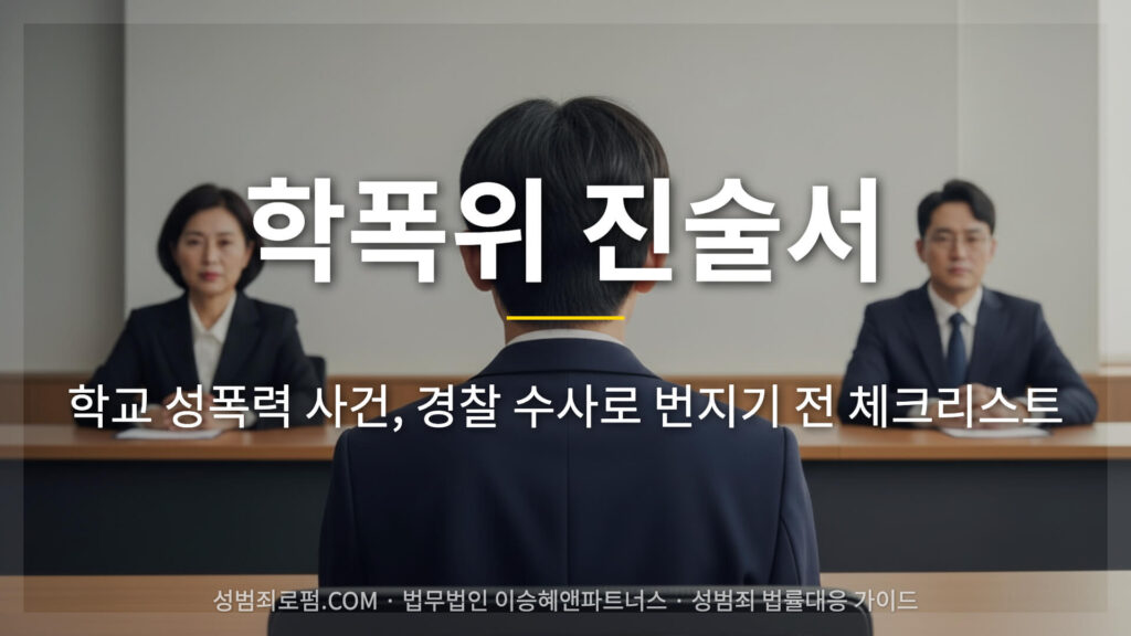 학폭위 진술서 주의사항 안내