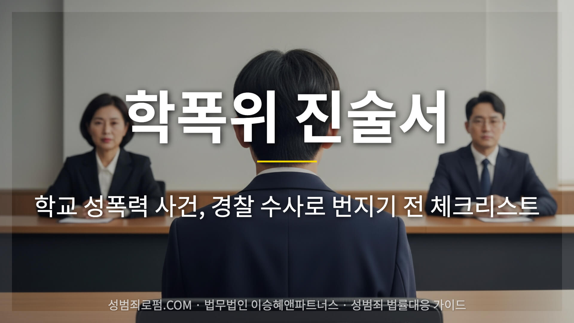학폭위 진술서 주의사항 안내