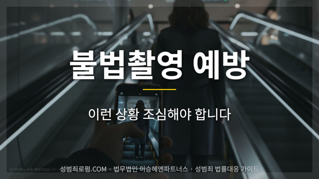 불법촬영 예방, 이런 상황 조심해야 합니다