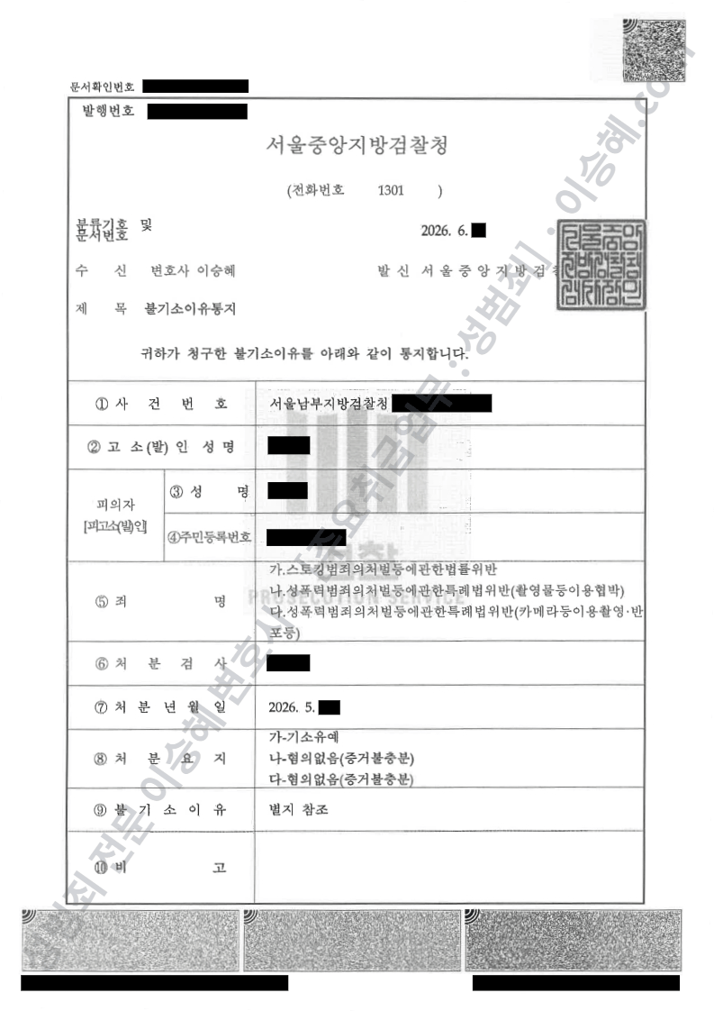 성폭법위반(촬영물등이용협박) 성폭법위반(카메라등이용촬영물반포등) 스토킹범죄의처벌등에관한법률위반